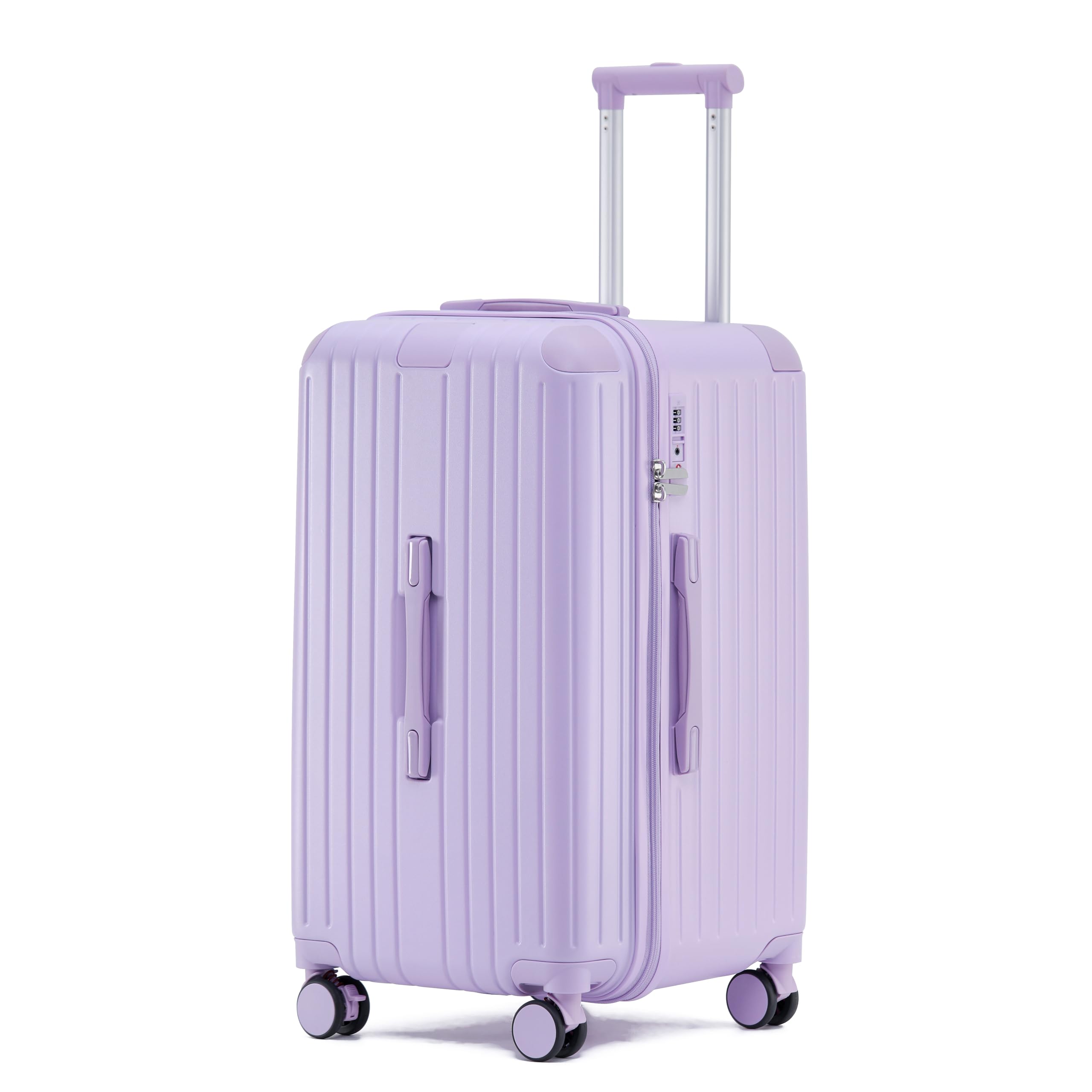 LIGHTGO Maleta 55 cm (32.5x30.5x57.5 cm) Lila - Maleta Estilosa con Candado TSA y Ruedas 360° Giratorias - Fácil de Manejar