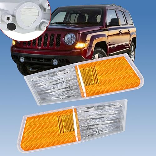 Miniatura 6 de WFLNHB 1 par de luces direccionales delanteras izquierda y derecha, luces de esquina de repuesto para Patriot 2007-2014 lado del conductor y