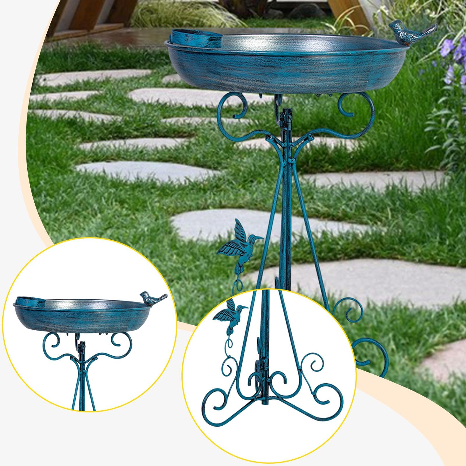perfk Mangiatoia per Uccelli, capacità, Resistente alle intemperie, Accessorio da Giardino, Decorazione in Metallo per Esterni, per Bambini