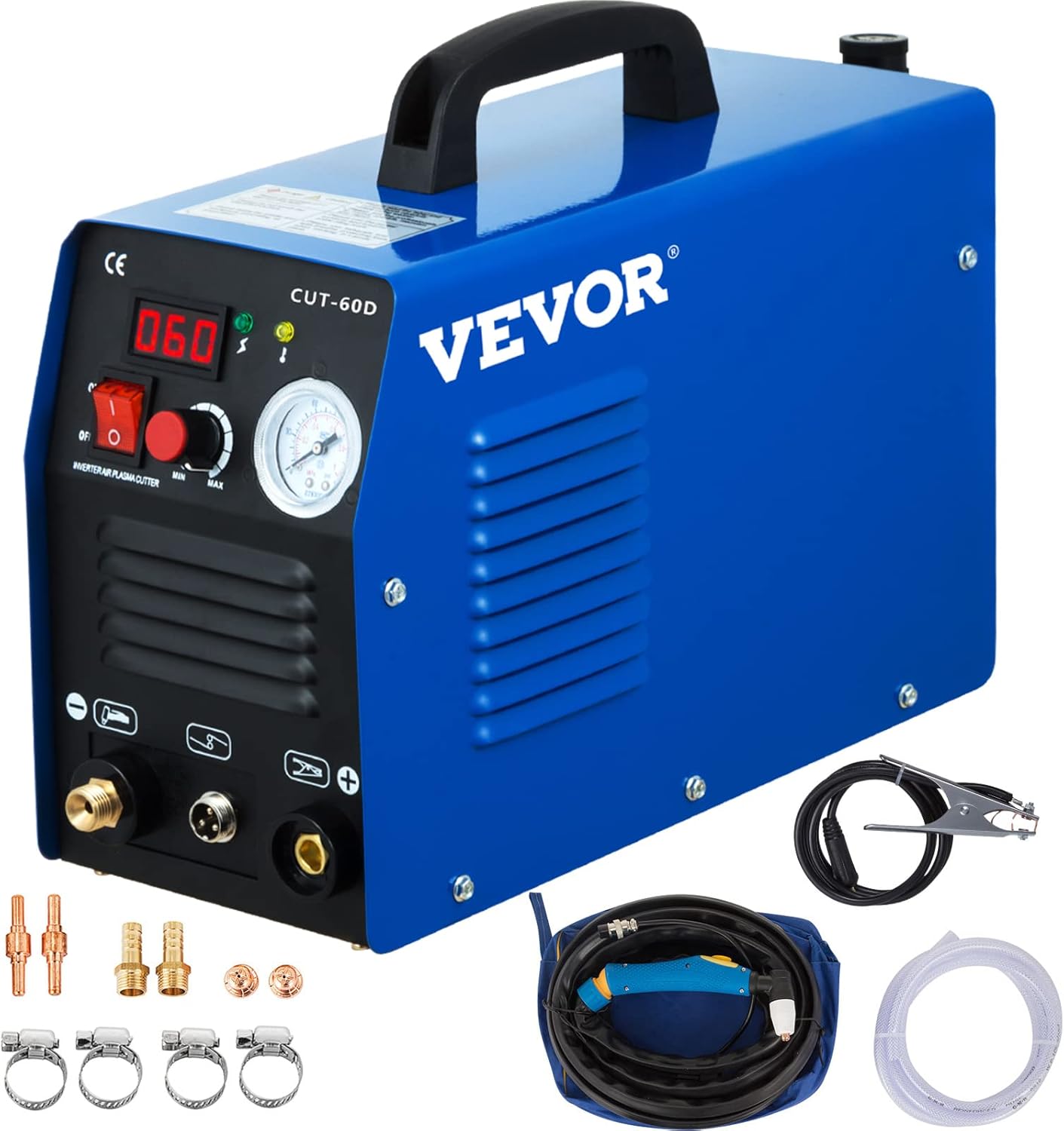 VEVOR 60 Amp Plasma Cutter Arc Dual Voltage Plasma Cutting Machine 16mm