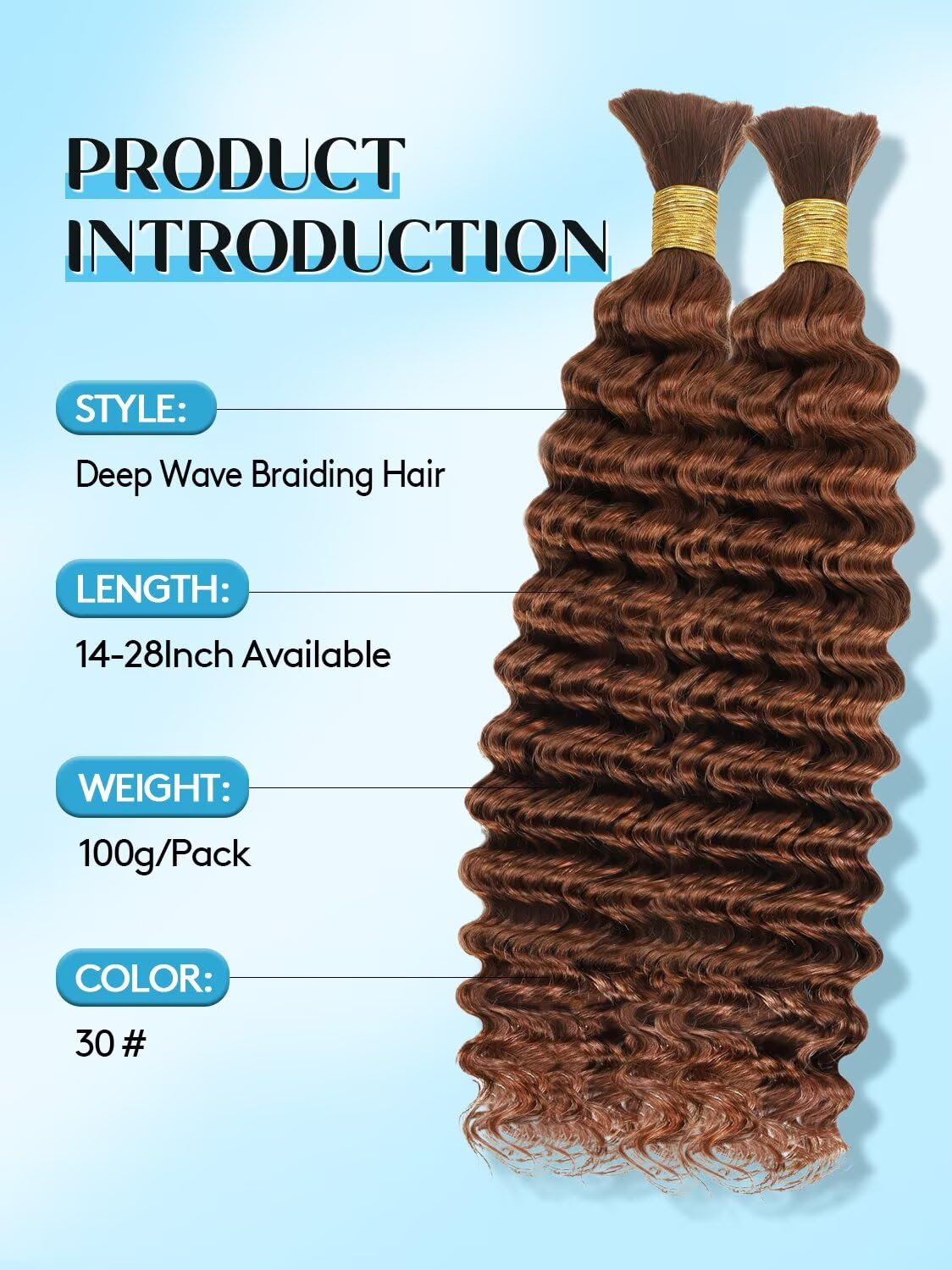 Brazilian Remy Virgin Human Hair Braiding Hair for Boho Styles