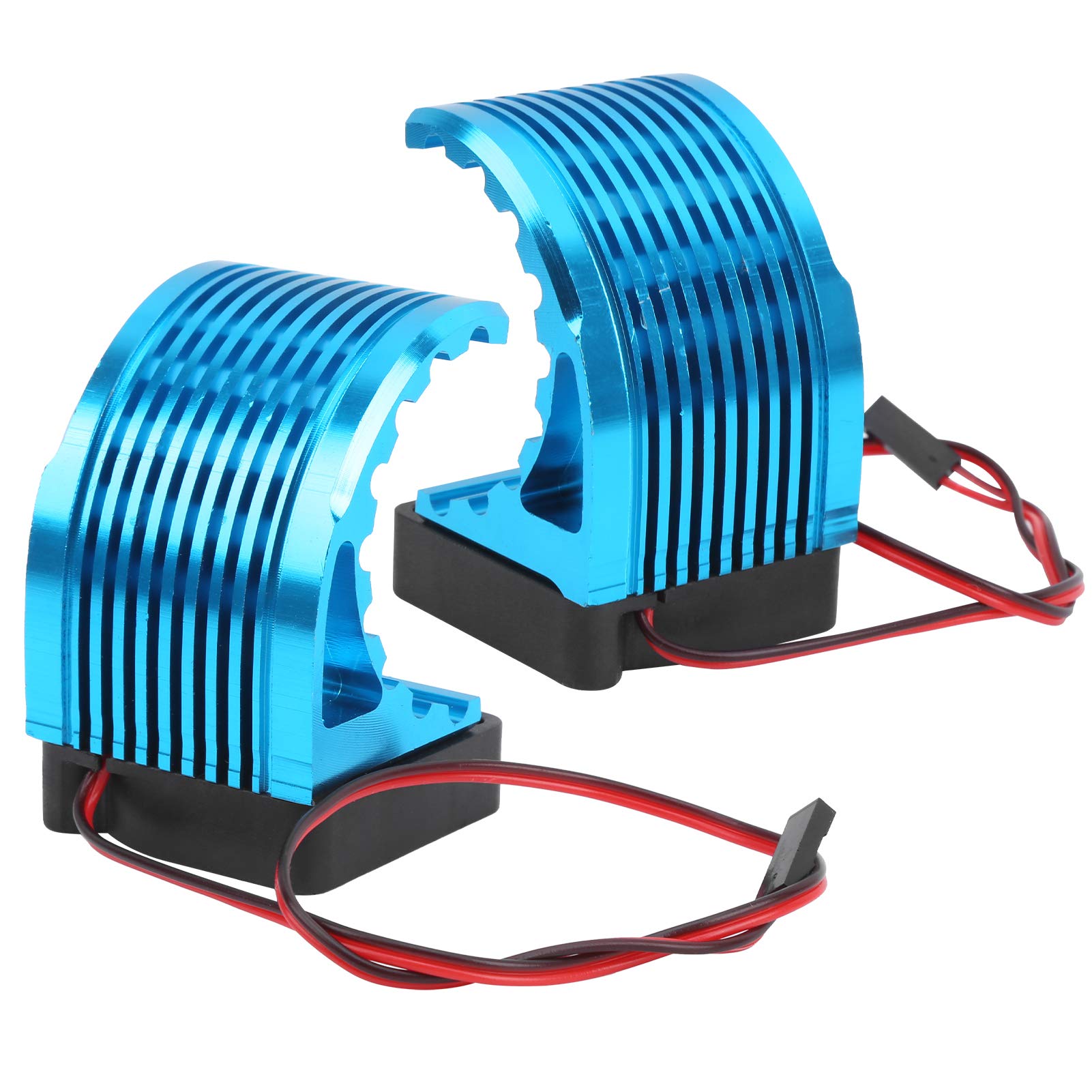 Lybunair 2Pcs Aluminum Alloy RC Motor Heatsink wiht Brushless Motor Cooling Fans for RC Car 4274 7282 1515