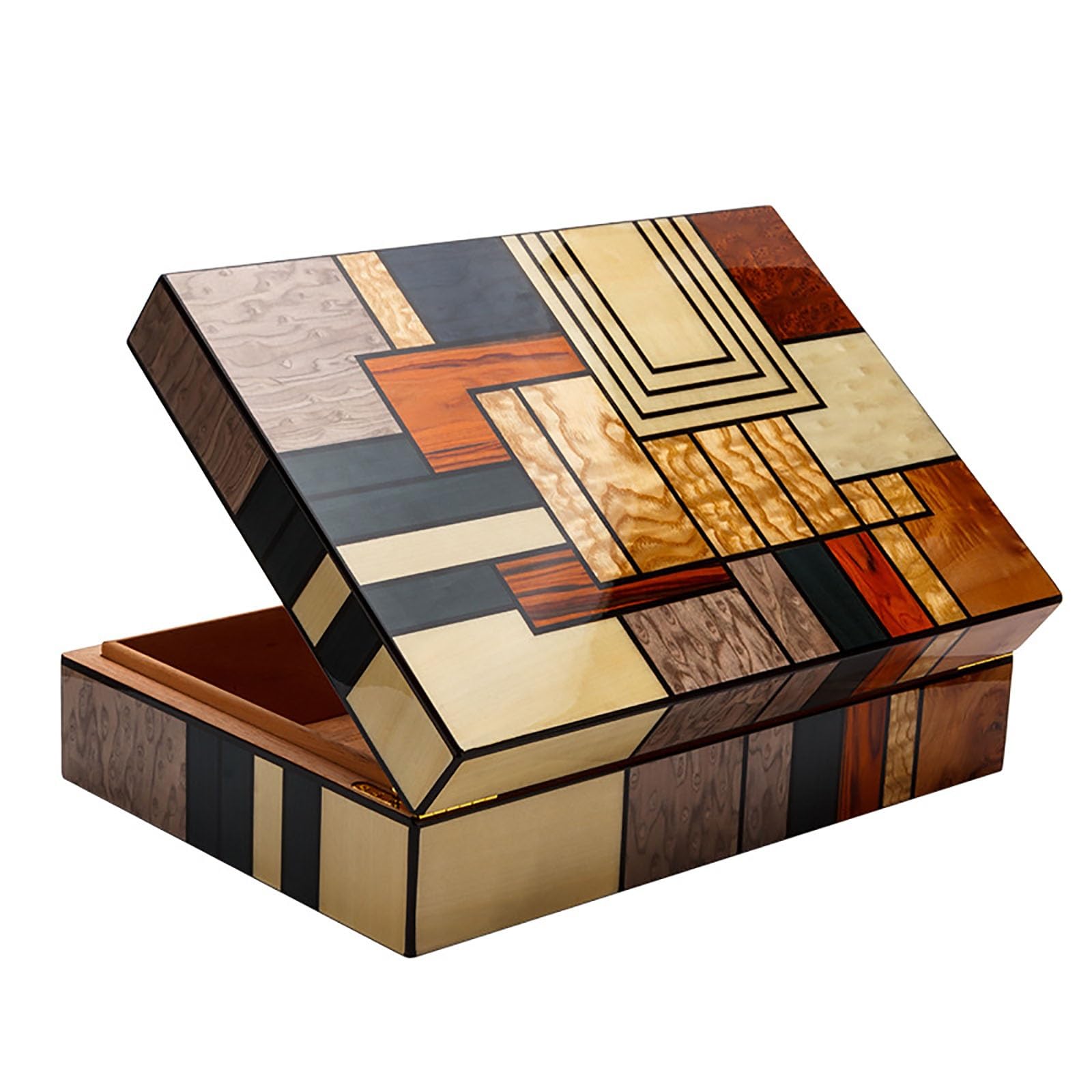 Cave à Cigares pour 25 Cigares avec HygromèTre NuméRique, Humidificateurs, Plateau en CèDre Espagnol Et Doublure en CèDre Espagnol, Cadeau pour Les PèRes, Mari