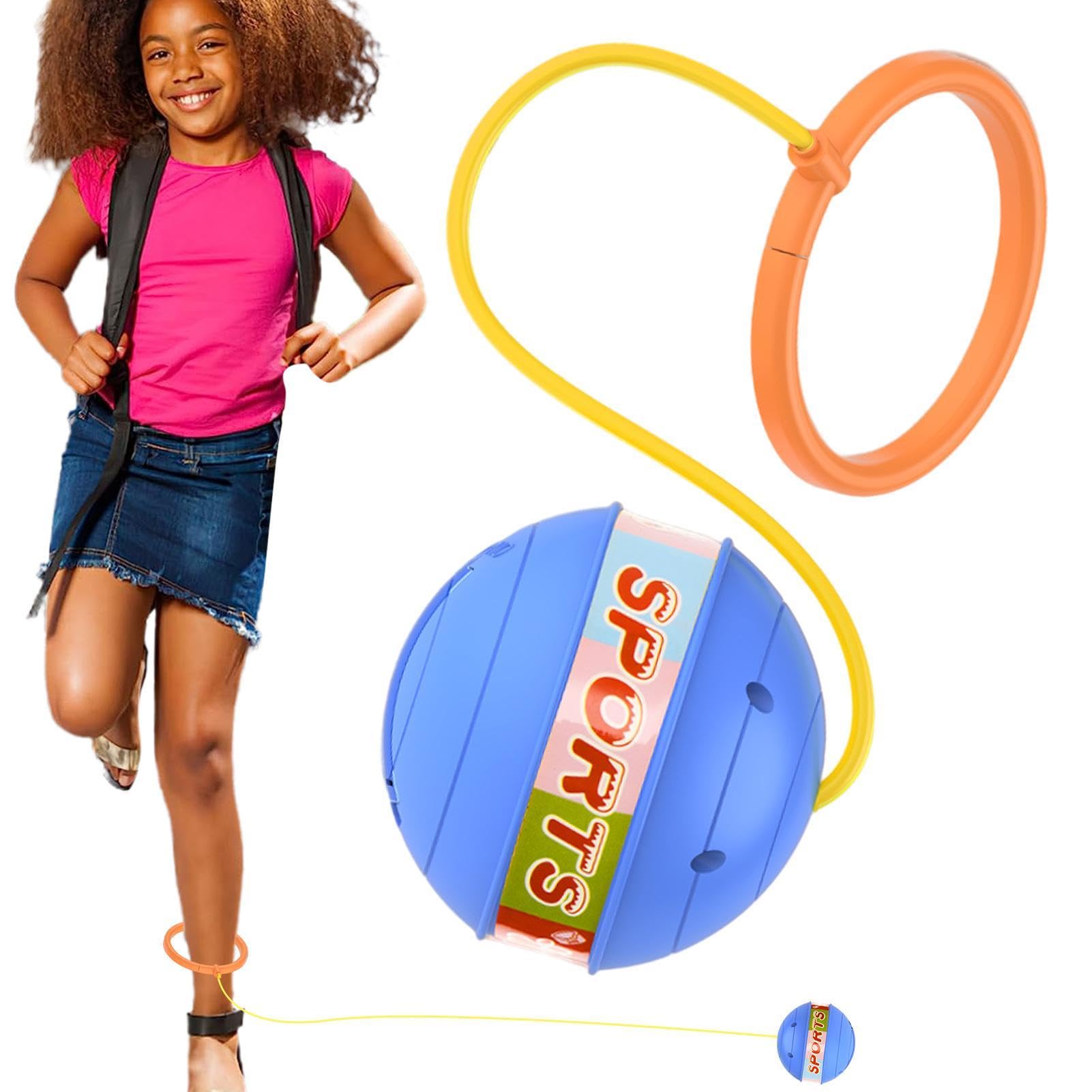 Skipits For Kids, Skip Ball Ankle Toy - Swing Rotation Couleurs Assorties Anneau De Saut à La Jambe à Lames à Lames à Lames | Exercice Extérieur Sauter La Coordination De La