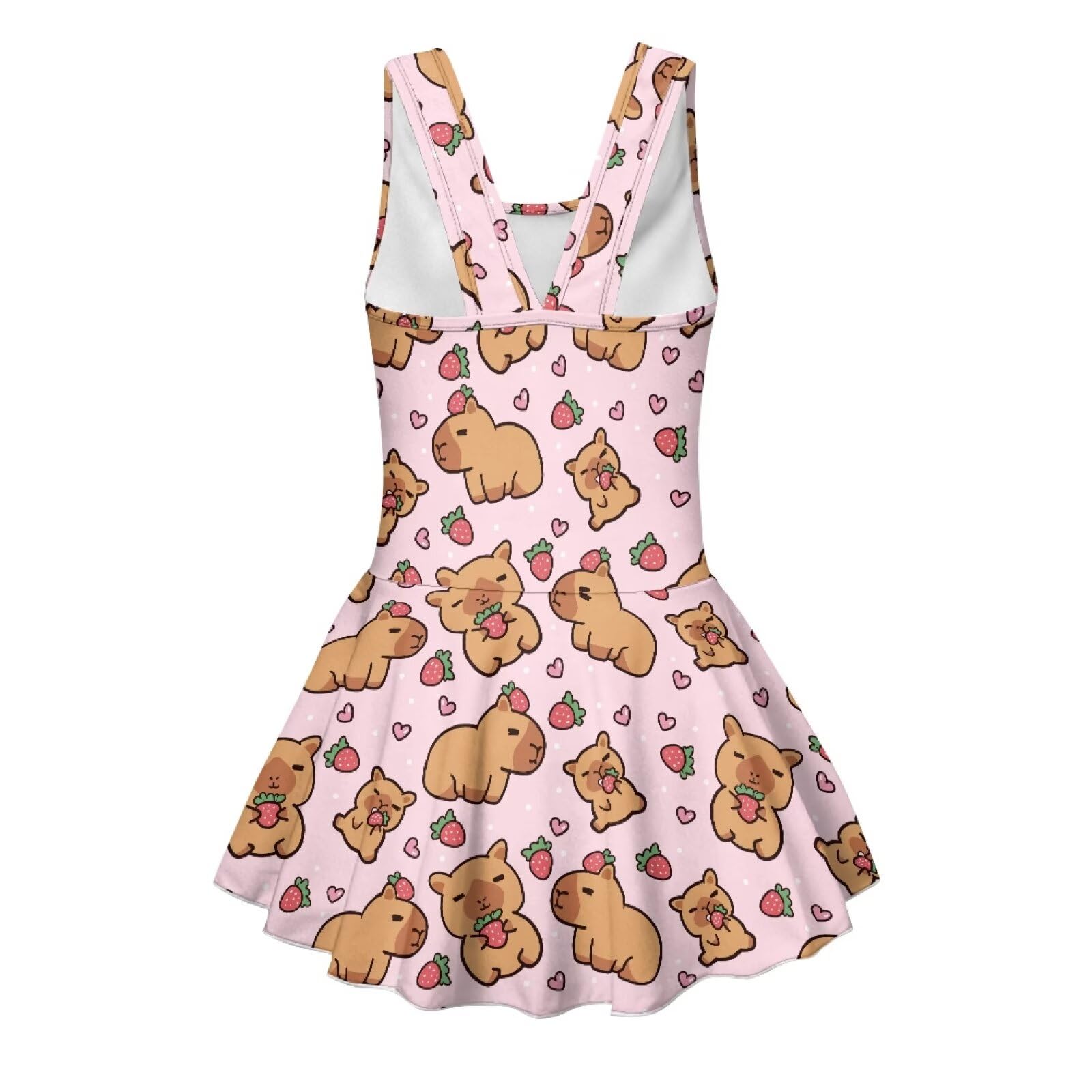 Biyejit Costume da bagno da bambina senza maniche, con gonne, per spiaggia, sport, vacanze, età 3-13 anni