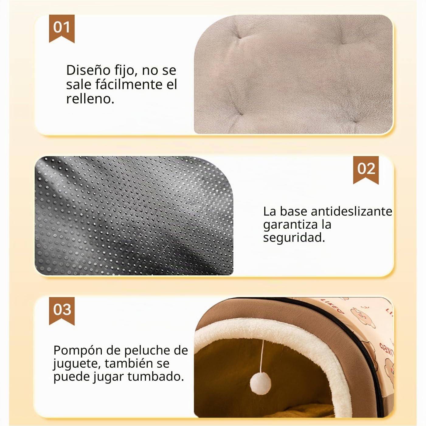 Cama grande para perros Casa 2 en 1, cueva calmante para mascotas, impermeable, Casa para perros extraíble antiansiedad con cojín, base antideslizante para exteriores, cama para perros para gatos de