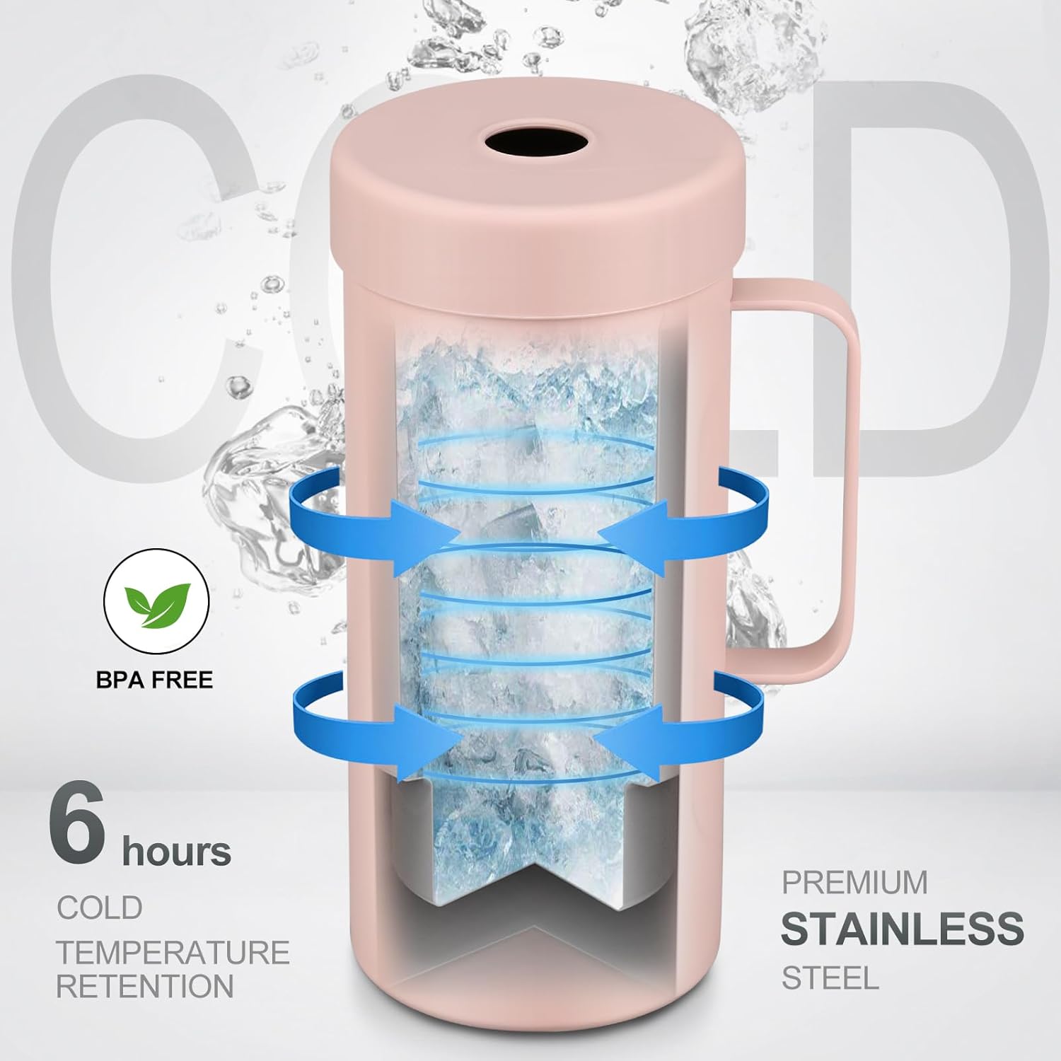 Wine Bottle Chiller with Handle | Portable Rapid Cooling Champagne Insulator | Stainless Steel Wine Cooler Sleeve | Ideal Gift for Wine Lover | | Perfect for Dinner Parties & Outdoor Picnics