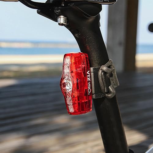 Vista 5 de CATEYE AMPP & ViZ - Kit combinado de luces para bicicleta recargables USB IPX4 impermeable de alto lumen AMPP Opticube LED y luz de seguridad