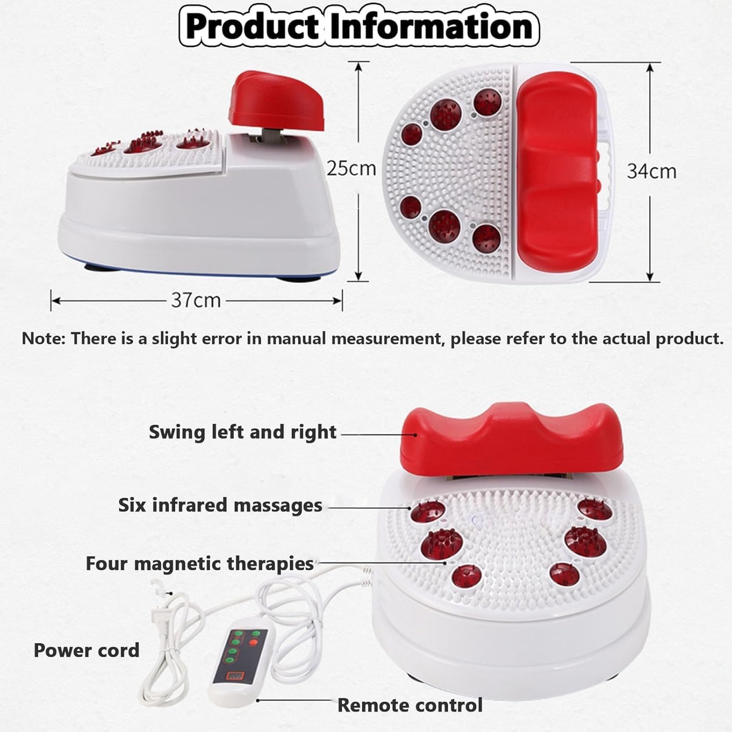 Smart Swing Foot Massager Machine, Fitness Blood Chi Machine ze sterowaniem drutowym, pasywny przyrząd do ćwiczeń aerobowych do Vitality Swing Shaking, wygodny wyściełany masażer do stóp(Black 2)