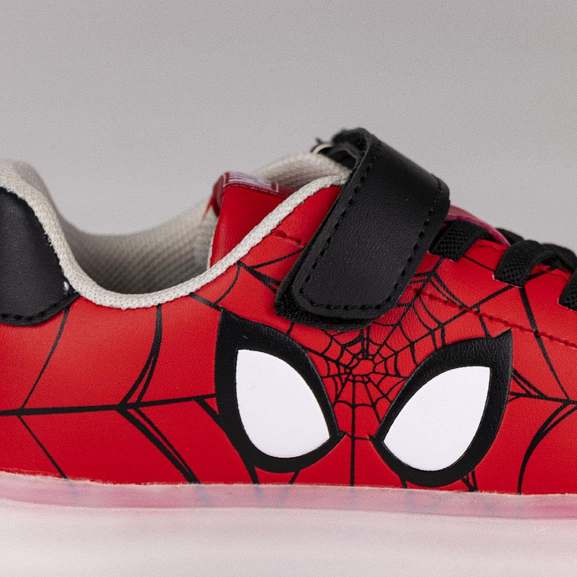 Marvel Spiderman - Bambino - Scarpe Sneakers Scarpe da Ginnastica con Luci LED - Prodotto Originale con Licenza Ufficiale [Sneakers Luci LED 6172 Rosso - 31]