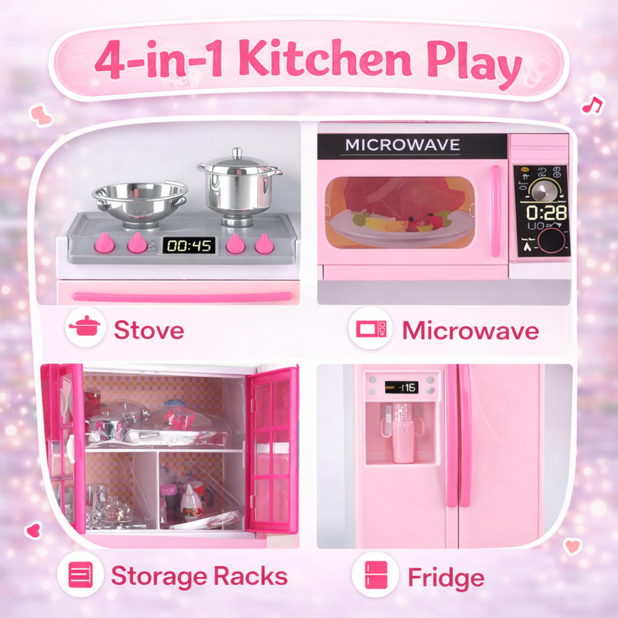 Amazon.co.jp: 子供用ドールキッチンプレイセット、My Modern Mini 
