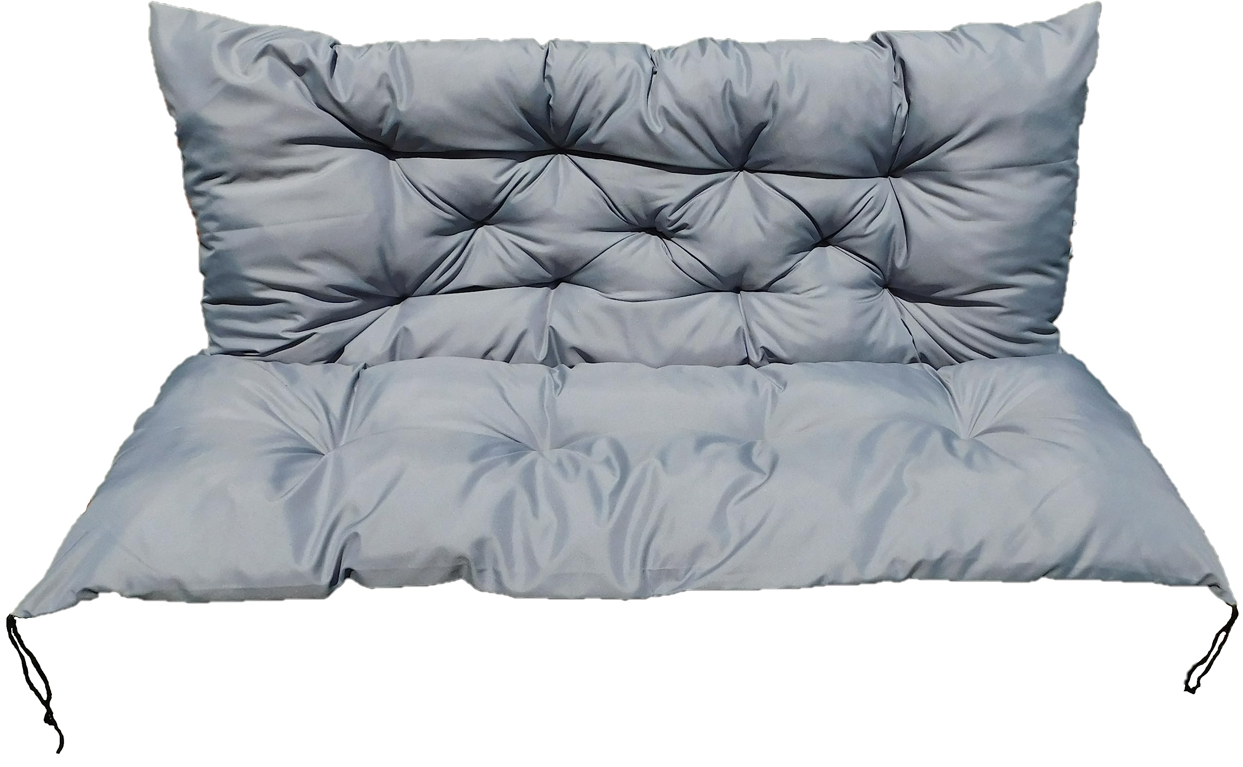 Waterproof Poduszki na palety, na huśtawkę Hollywood, nakładka na ławkę ogrodową, poduszka na siedzisko, poduszka z oparcie, poduszka do wypoczynku, do użytku na zewnątrz, 180 x 110 (180 x 50 x 60 cm), kolor szary