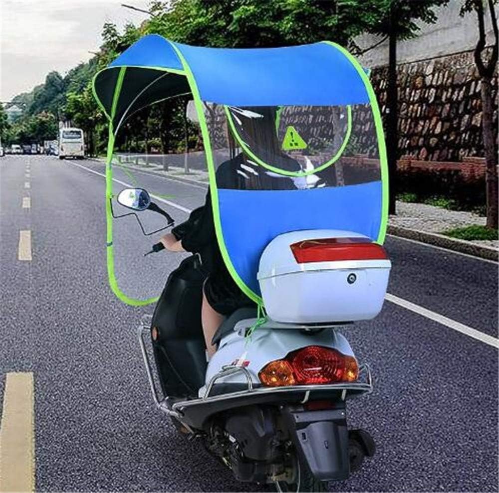 Uniwersalny Rower Elektryczny W Pełni Zamknięty Składany Wodoodporny Parasol Motocyklowy Osłona Przeciwsłoneczna Osłona Przeciwsłoneczna Z Lusterkiem Wstecznym I Tylnym O, Blue