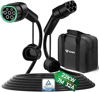 Cabos de carregamento GONEO Cable de Carga Tipo 2 22kW 7M 32A Mode 3 Cable