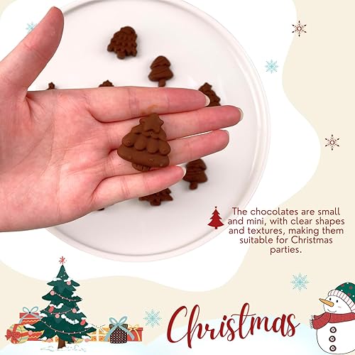 Miniatura 3 de Orapink Molde para árbol de Navidad, 1 pieza de 12 cavidades de silicona en forma de árbol de Navidad, chocolate, caramelo, gelatina, molde para