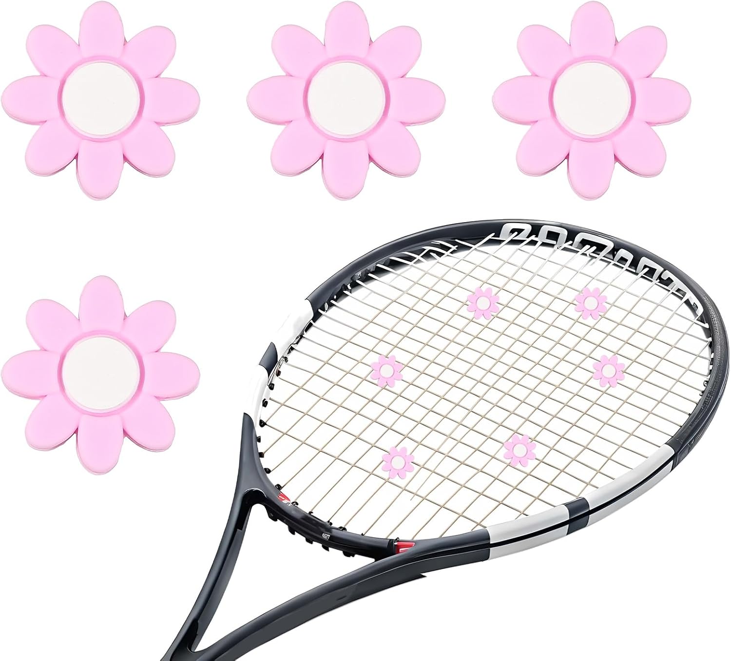 Tennis Dampener, Flower Silicone Tennis Racket Dampeners Racket Shock Absorber