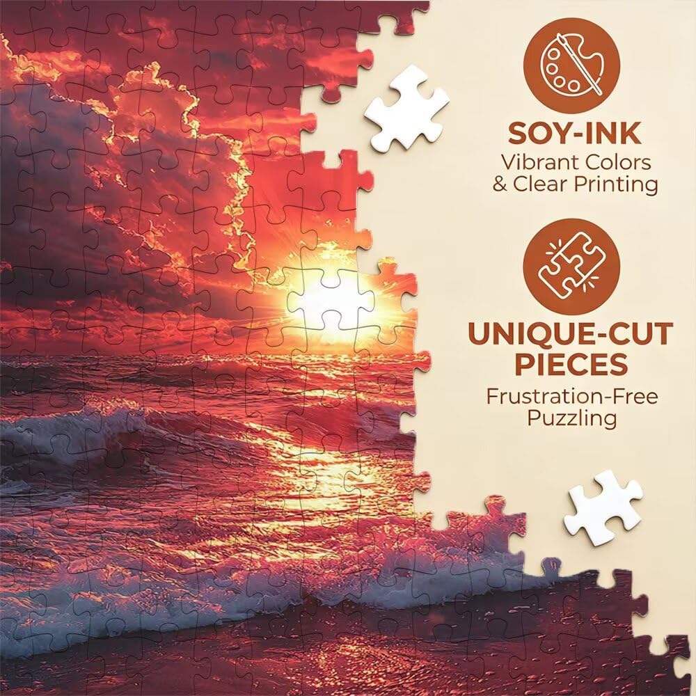 Puzzle 5000 Pezzi, Spiaggia Del Sole 3D Puzzle per Adulti Impegnativo, Educa Puzzles Artistico, Divertente E Stimolante Puzzles Decorativo per La Famiglia, Regalo e Decorazione Pareti DX0YL6-873
