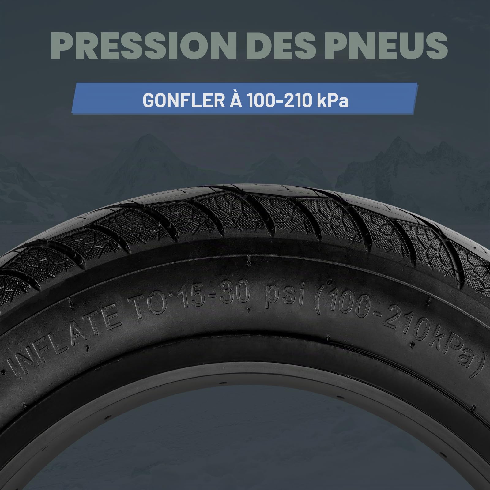 ZUKKA Pneu de vélo 20" 26" Fat Tire 20/26 x 4.0 pour vélo électrique, VTT Heavy Duty Haute Performance résistant à l'usure