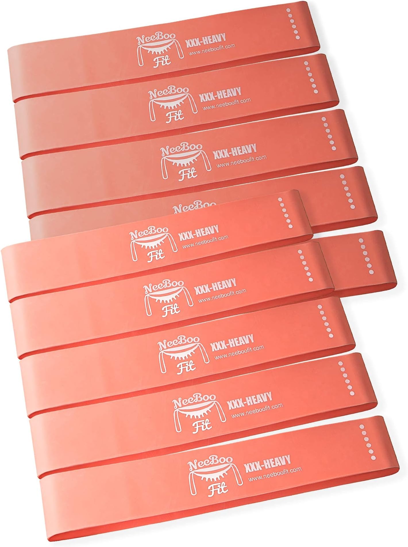NeeBooFit Resistance Loop Band Set - Best Fitness Exercise Bands for Working Out or Physical Therapy - 12x2 Inches