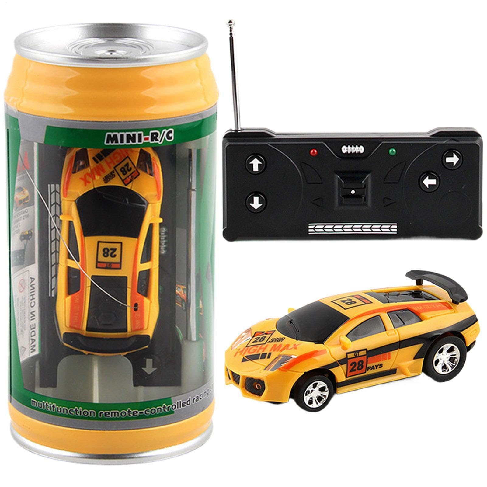 Remote Control Car with Cans - Drift Racer, Micros Radio Frequencys Toy, 12.8x6.5cm Pocket Sized High Speed Mini-Vehicle, Compact Portable Soda Can Packaging | Racing Toy for Children & Hobbyists
