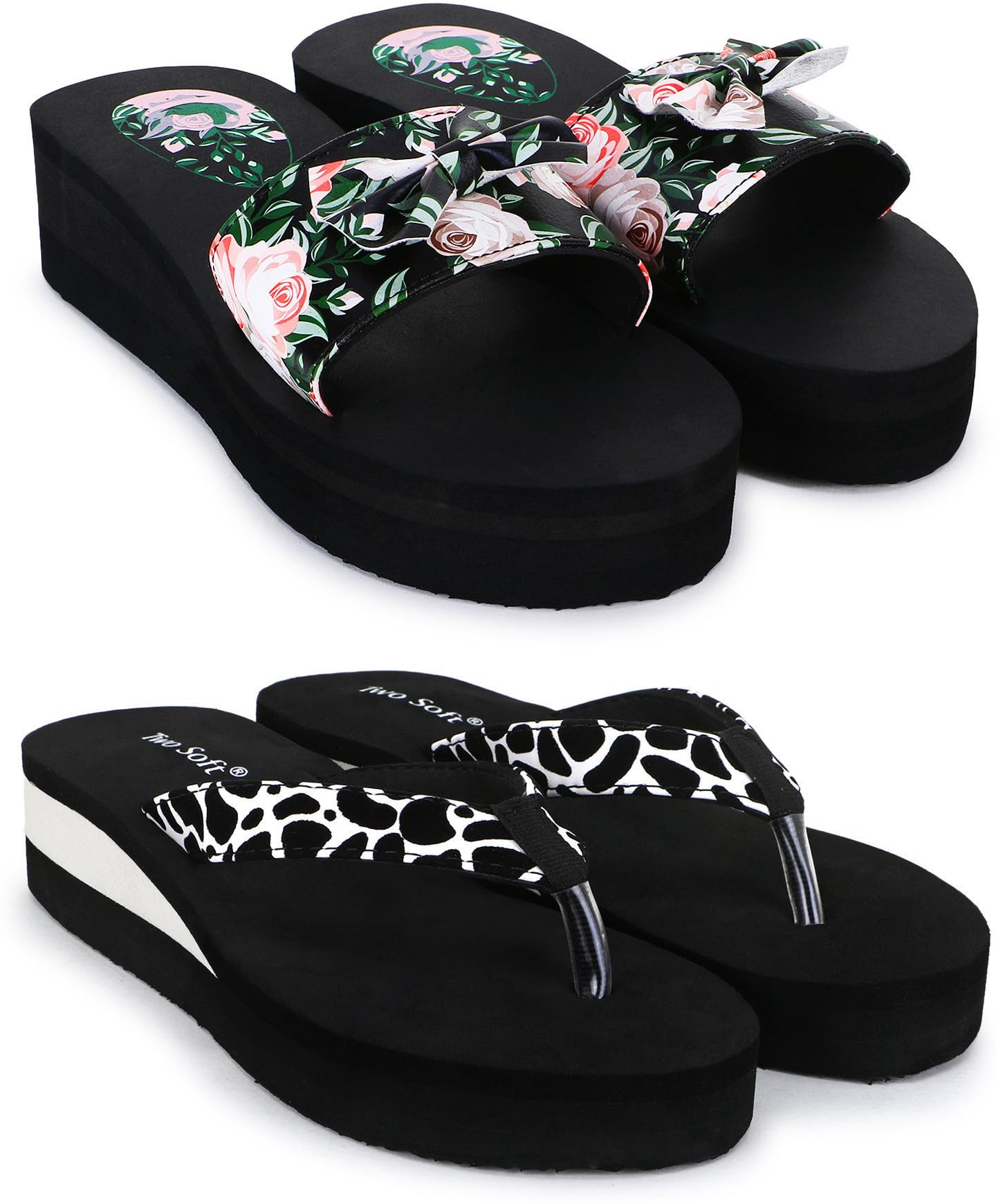twosoft Women Combo Pack Of 2 Stylish Light & Soft Comfortable Slippers-picture-48