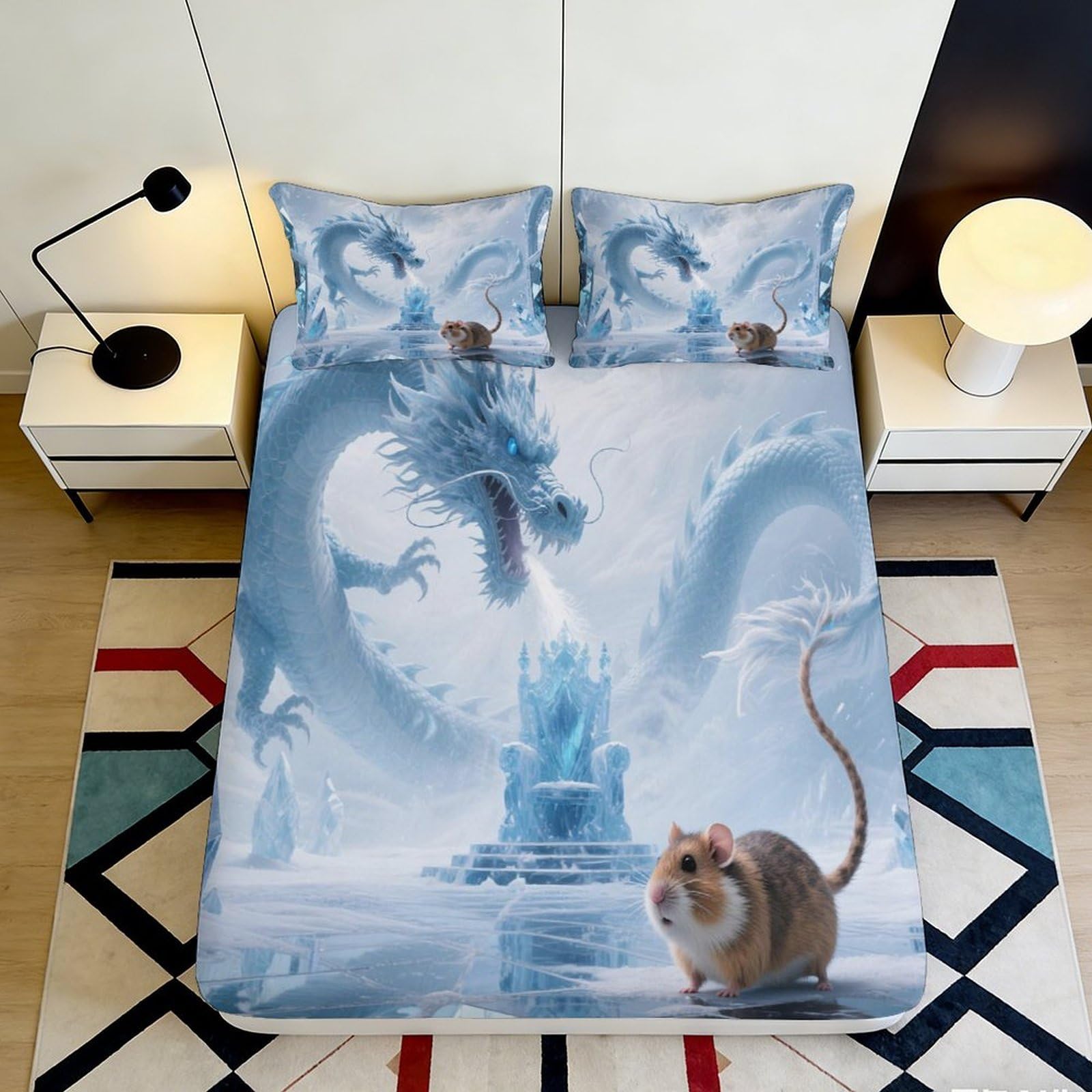 3D Printed Sunflower Butterfly Fitted Sheet Microfiber Deep Pocket Non-Slip Bedroom Bedding Sunflower Mattress Fitted Cover Washable for Adults Teens 160x200x25cm