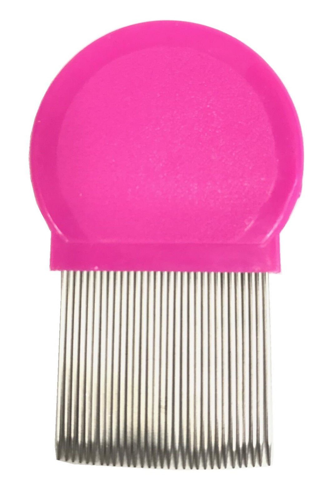 HTBRUSH PINK Head Lice Headlice Treatment Comb Flea Eggs Remover Long Metal Teeth Pet Dog Cat UK FAST POST