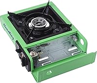 Vista 7 de Flame King Dual Fuel Butane & Propane Gas Camping Stove with Single Burner, Portable and Great for Outdoor Cooking, Backpacking