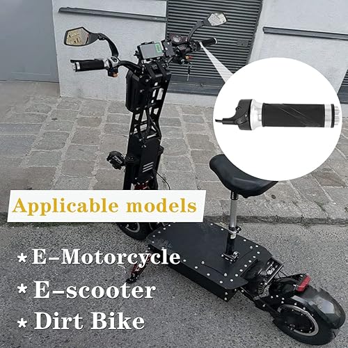 Miniatura 6 de Mango de acelerador giratorio de aleación de aluminio con mango de acelerador para bicicleta eléctrica, scooter de parte modificada