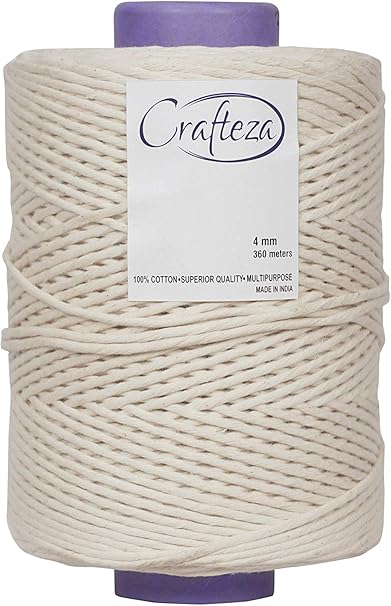 Amazon.com: Crafteza 4mm x 1181 ft Single Strand Macrame Cord - 100% ...