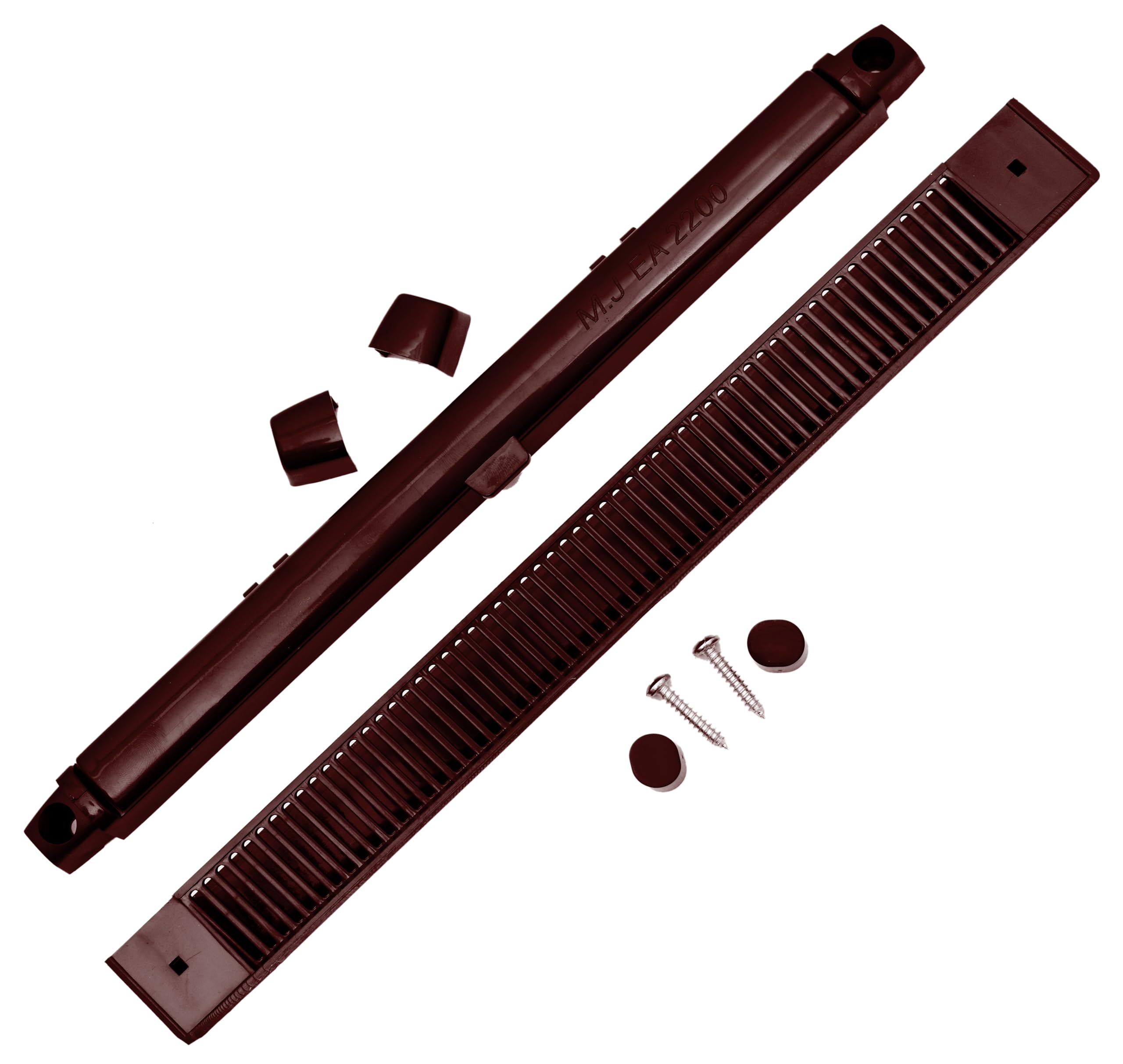 M.J 264mm EA2200 MJ2000 Trickle Slot Vent for uPVC, Timber, Vinyl and Aluminium Window Prevents Condensation, Damp & Mould by Air Ventilation Adjustable Flap (2, Brown)
