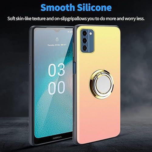 Miniatura 2 de Funda para Nokia G300 Funda Ocultar Telescópica Plegable Kickstand Cubierta Protectora a Prueba de Golpes con 1 Protector de Pantalla Esquinas