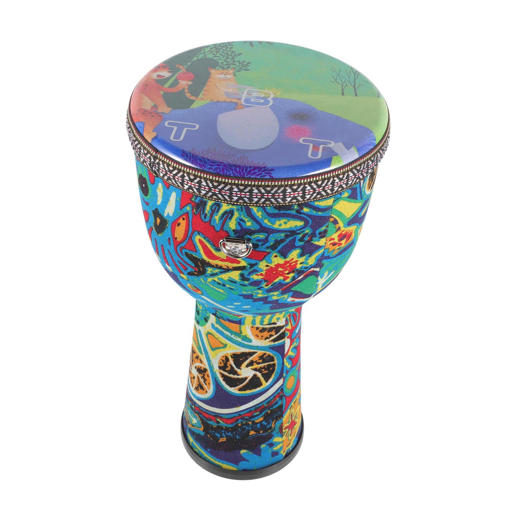 BESPORTBLE Djembe Dipinto Resistente e Anticorrosione Strumento Percussione per Adulti per Performance Musicali e Feste