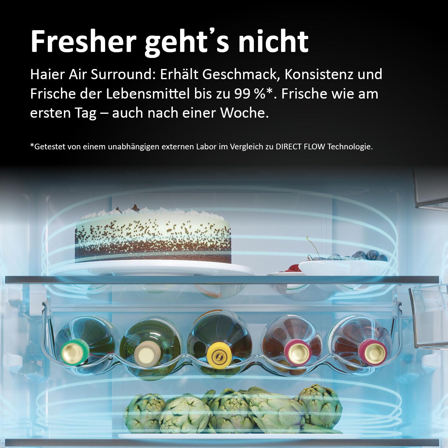 Haier Kühl-Gefrierkombination 3D 60 Serie 5 HTW5620DNPT | 2,05m, No Frost, Ergonomische Gefrierschubladen, Mit Gefrierfach freistehend, Kapazität 414L, Wi-Fi, Smarte Kühlfächer