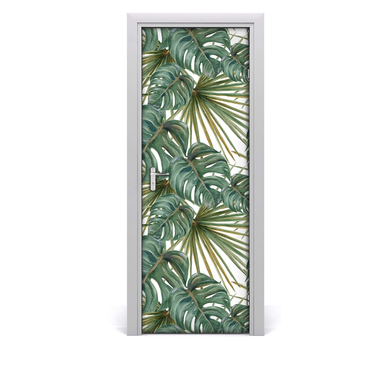 Fondo de pantalla para puertas estilo selva tropical vinilo DIY para salón y dormitorio