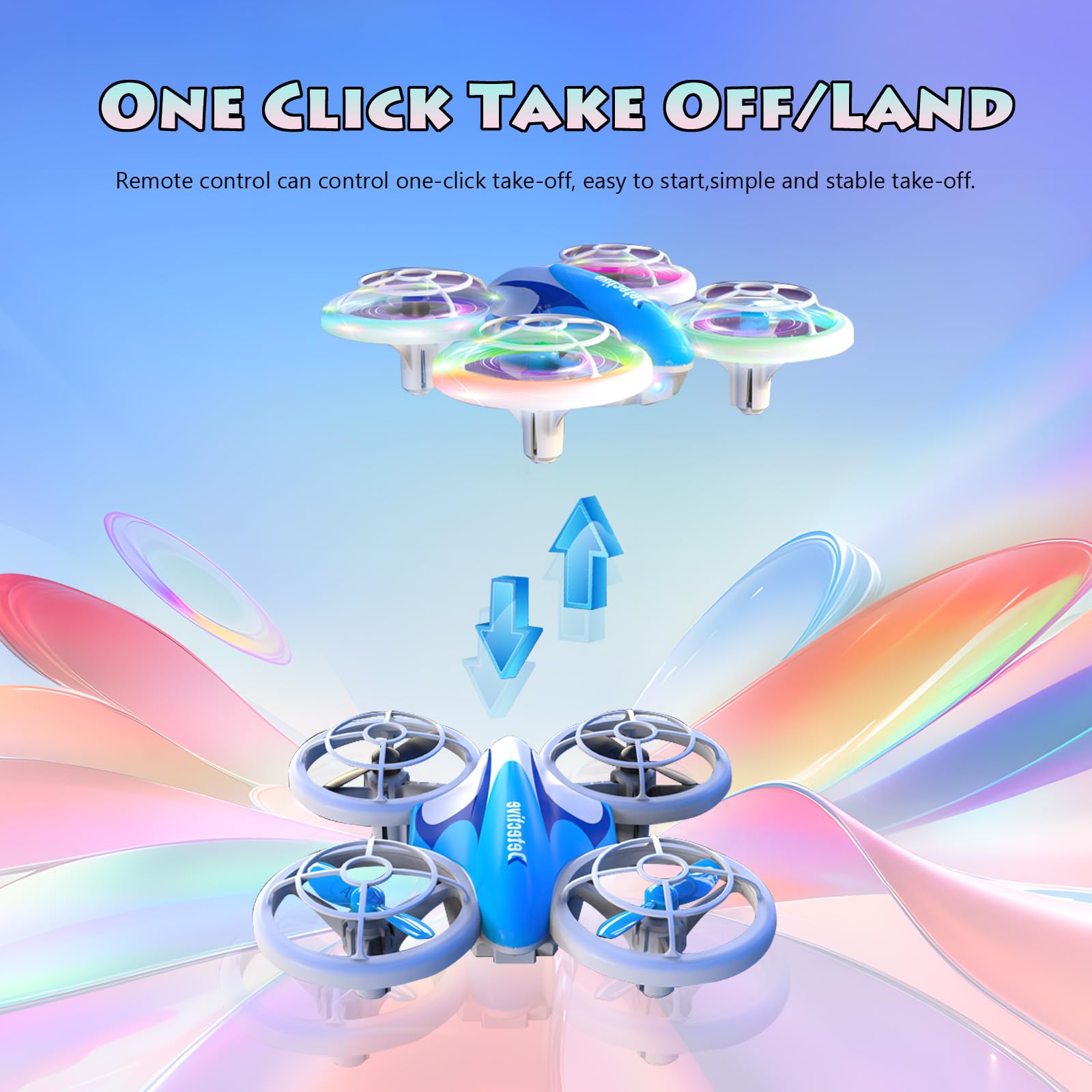 Mini Drone per Bambini con 3 Batterie e Protezione Propeller - Dettaglio