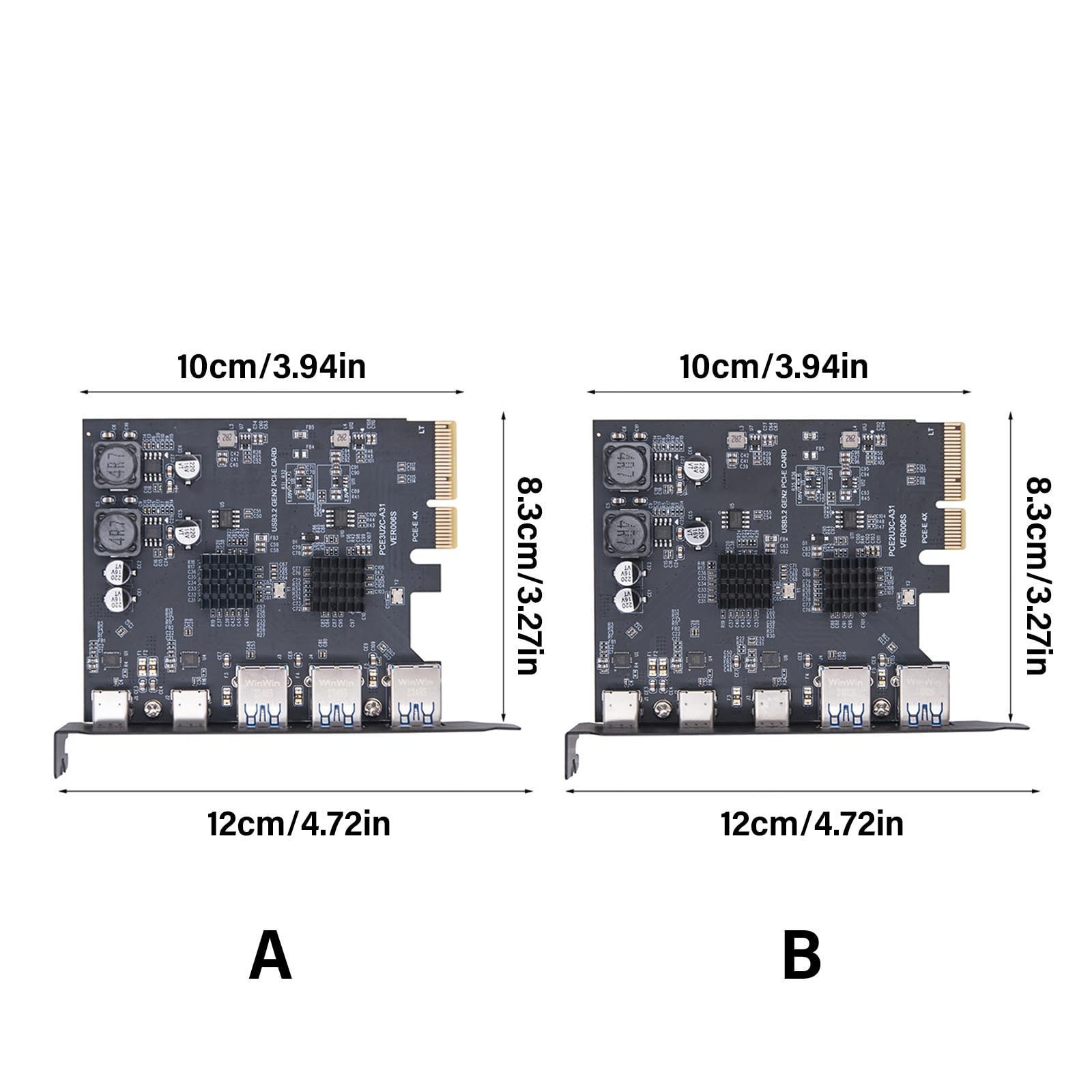 5 Port PCIExpress A USB3.0 Scheda di Espansione Ad Alta Velocità 10Gbps Adattatore di Trasferimento Veloce ASM3142 E VL822 Chip Desktop Computer Accessorio