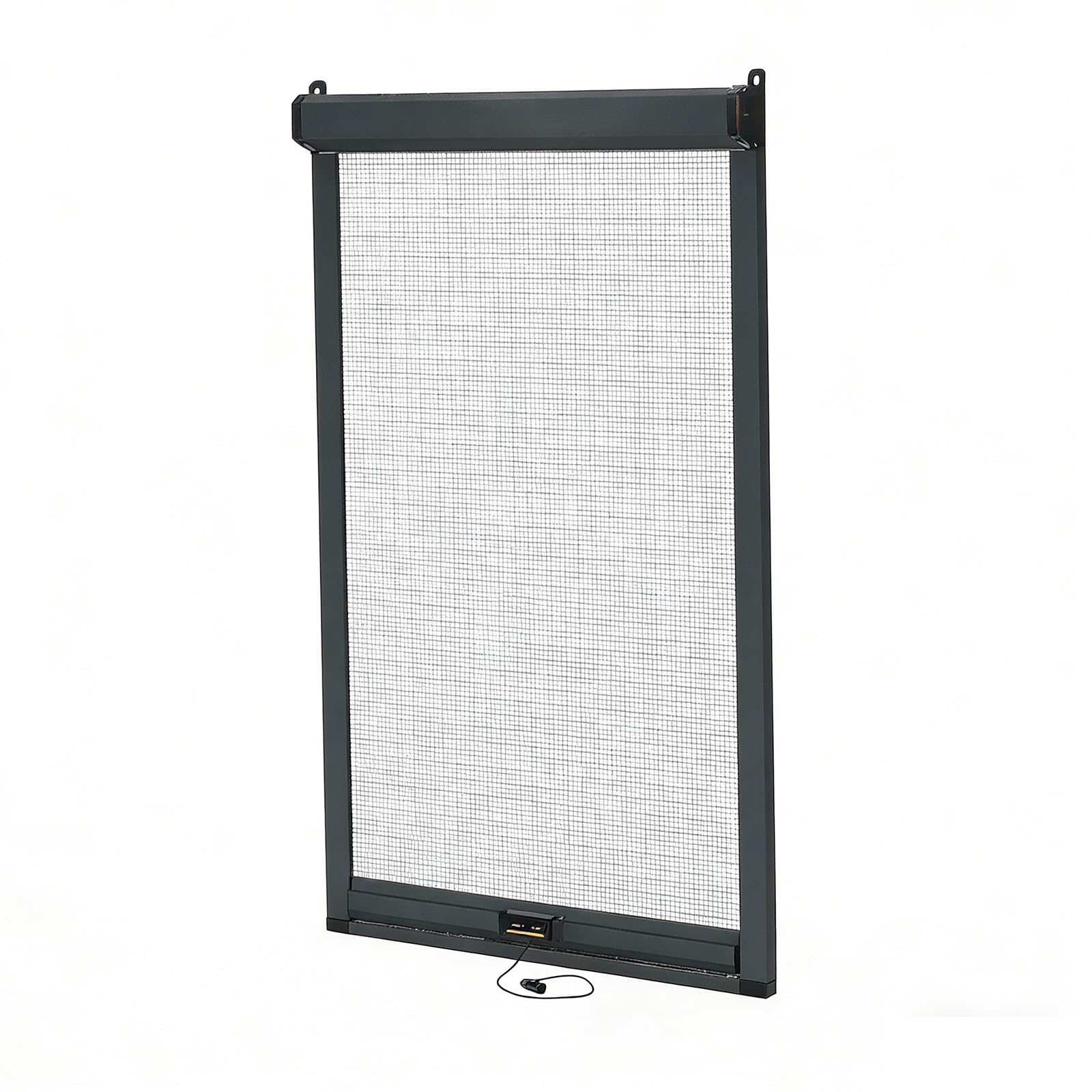 Retractable Window Mesh Insect Screen, Customize Roller Fly Screens for Windows, Mosquito Net with Frame - Built-in Buffer Removable Invisible Screen