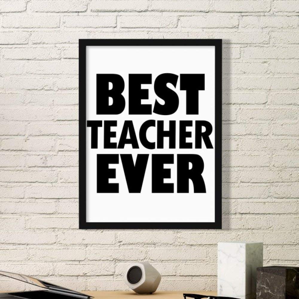 Cadre photo Meilleur Professeur noir m moyen sticker mural déco cadeau fin d'année scolaire