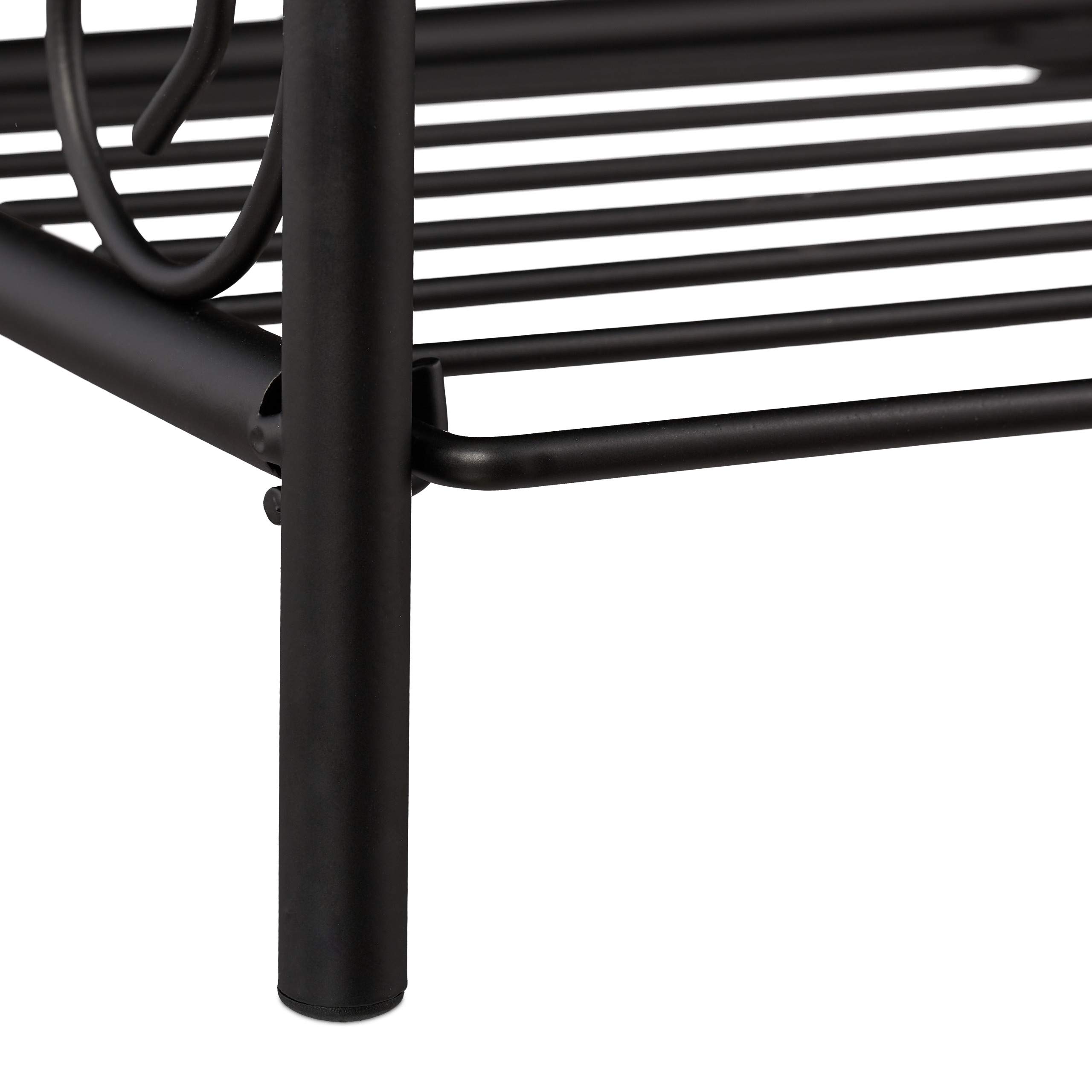 Relaxdays étagère extérieure Jardin, Pliable, 3 Niveaux, Balcon, Jardin & intérieur, métal, HLP 83 x 44,5 x 25 cm, Noir