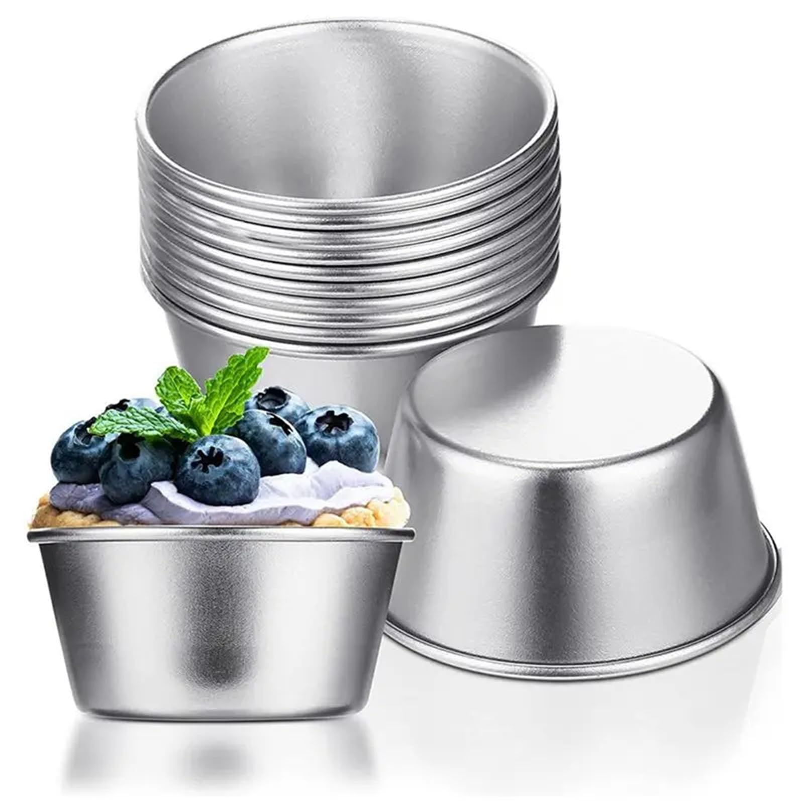 48 Stück antihaftbeschichtete einzelne Miniformen for Backen von Pudding, geschmolzener Schokolade, Cupcakes, Kuchen und Keksen