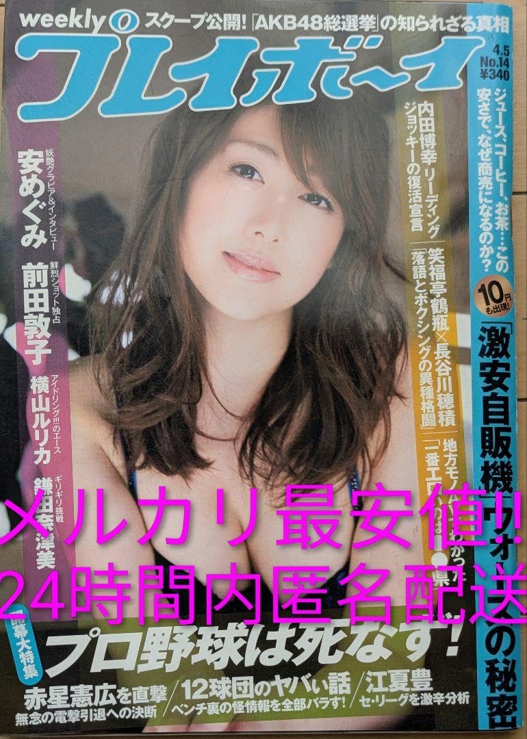 プレイボーイ2010年14号安めぐみ、前田敦子、横山ルリカ、多田あさみ、鎌田奈津