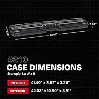Vista 2 de Condition 1 Estuche rígido económico de 42" para transporte de rifle de un solo visor Modelo 210 con espuma, estuche de almacenamiento largo