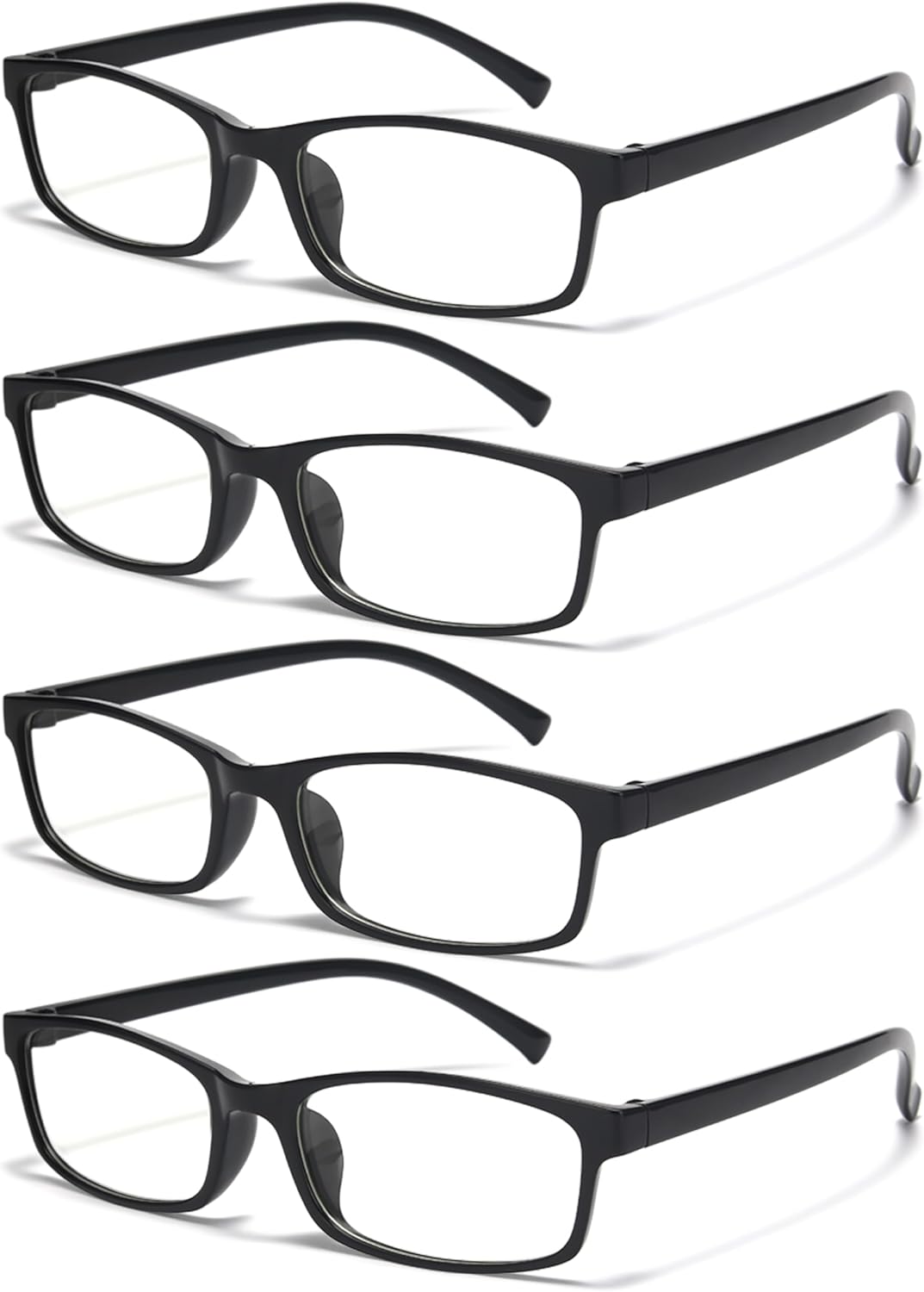 Gaoye Multi Pack Reading Glasses - Blue Light Blocking Lenses, TR90 Frames, UV400 - Eyeglasses with Clear Vision A4 Pack Black 2.5 x