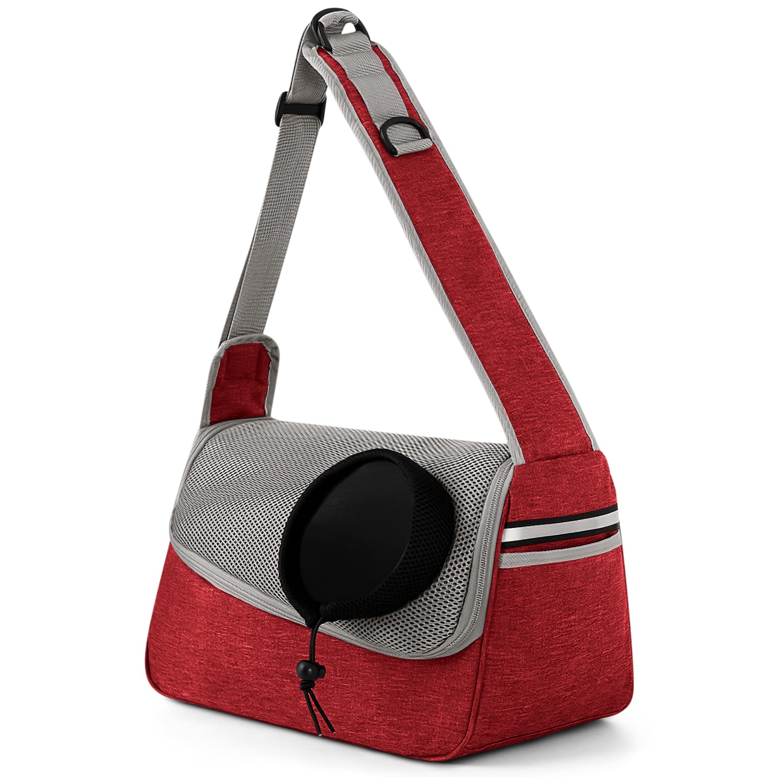 ALLSOPETS Dog Sling Carrier for Small Dogs Cats, Breathable Puppy Sling, Adjustable Shoulder Strap with Side Pocket