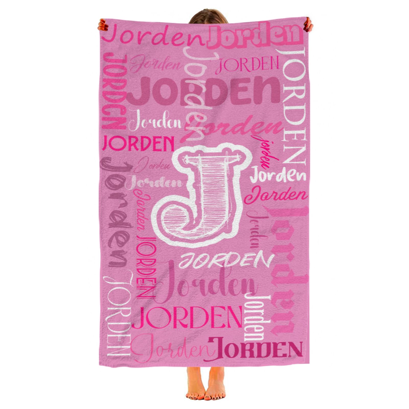 Numom Custom Beach Towels with Names，Personalized Beach Towels for Adults，Ultra-Soft Quick-Dry Bath Pool Towels for Kids, Lightweight Pool Towel for