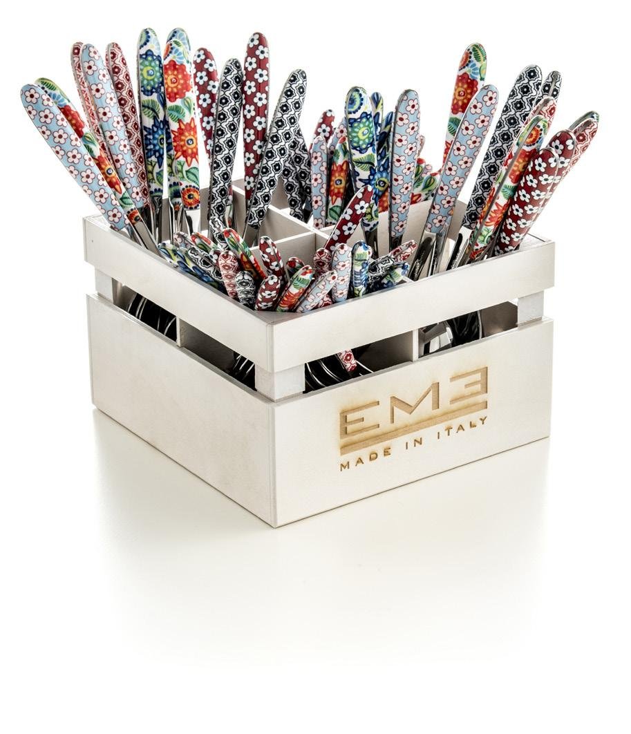 Eme YOU & ME VERO BLEND SERVIZIO 24 PZ 6 POSTI TAVOLA COLORI ASSORTITI MADE IN ITALY FORCHETTA COLTELLO CUCCHIAIO CUCCHIAINO