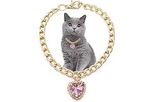 Adjustable Cat Collar with Heart Rhinestone - The Purrfect Charm for Your Feline Friend