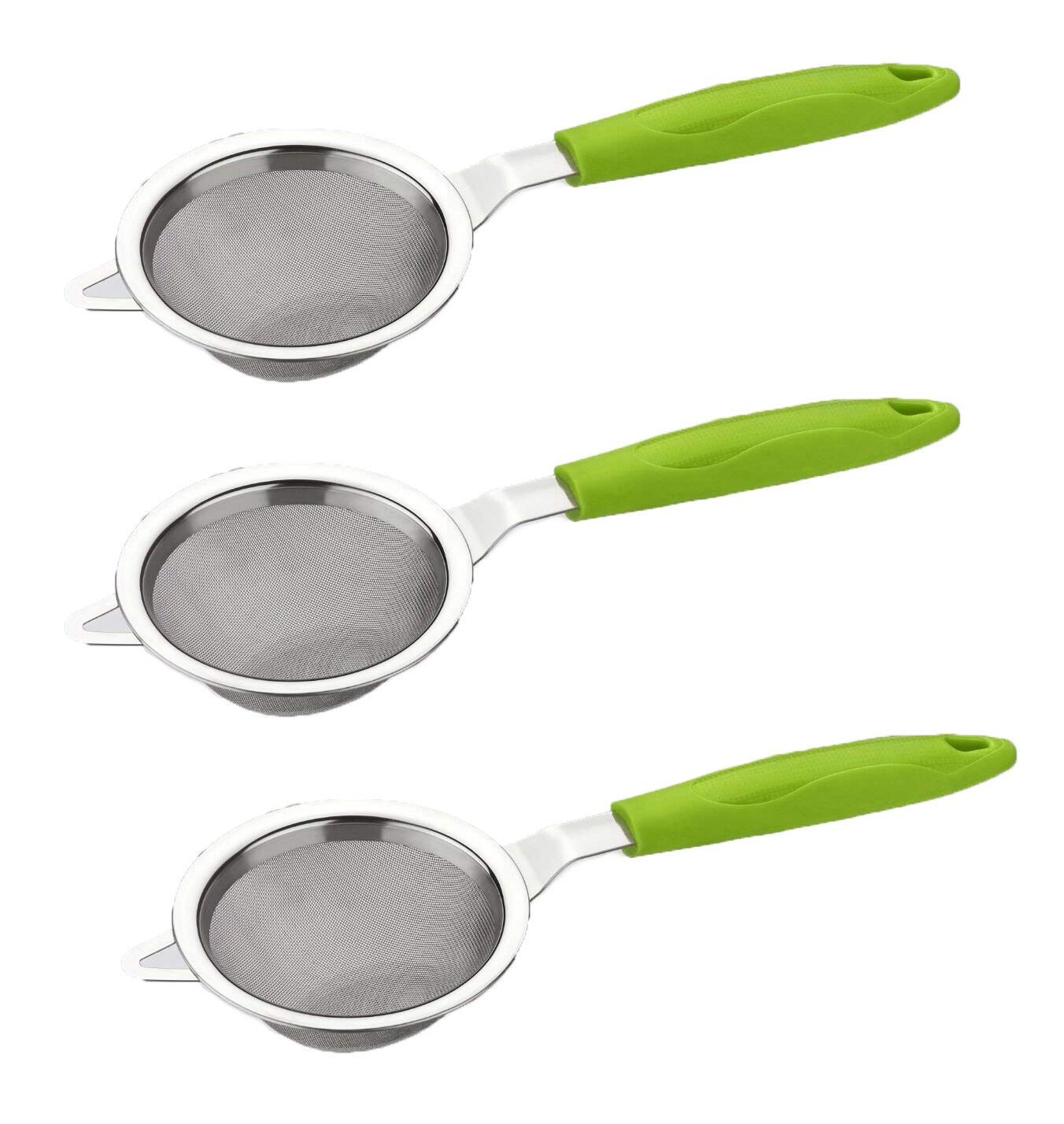 LEAWALL Tea Strainer for Kitchen, Chhalni - Chhani for Tea & Coffee, Tea Filter Stainless Steel, Tea and Coffee Strainer Filter with Stainless Steel Mesh (3 PCS) (B097HJN4V4) Amazon Price History, Amazon Price Tracker