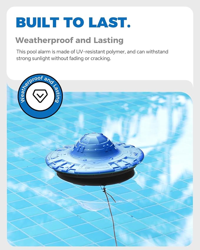 Alarma para piscina con receptor interior, 110dB, flotante miniatura 7